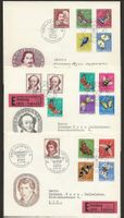 3 x FDC Briefe Pro Juventute 1954 1955 1956 nach ZUG Kat 170