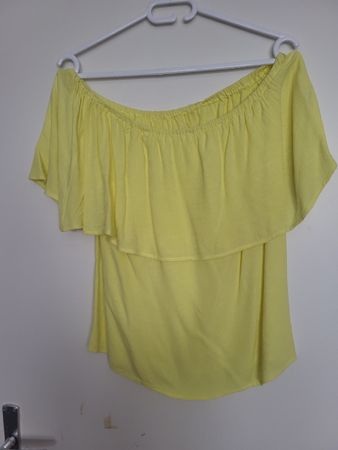 Carmenbluse Gr. 38 sommerliches gelb.