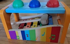 Wooden Xylophone Pounding Toy Used Condition