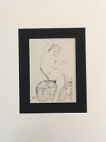 Gustav Klimt  Studie von 1913  "Sitzender Akt"  DRUCK