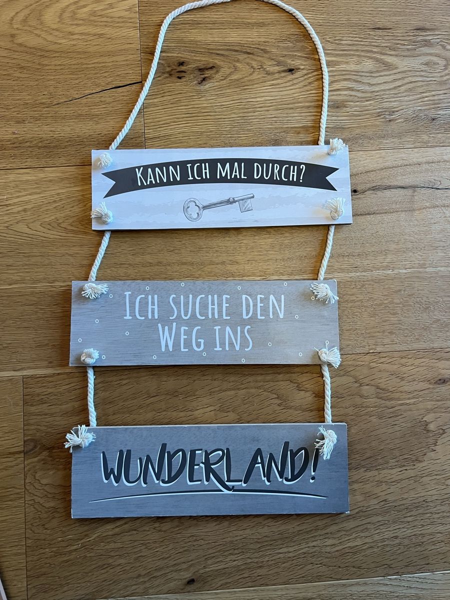 Insegne: Deko-Schilder Set mit Sprüchen – Nuovo (secondo la descrizione) da Derendingen venduto da Laubfleckerli 1