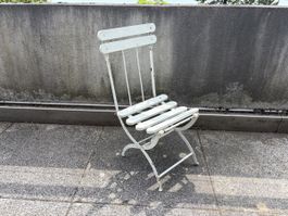 Ancienne Petite Chaise Pliante de Jardin