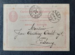 10-23-3 Ancienne carte-correspondance oblitérée 1873