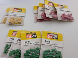 Brawa Set 150 Stecker rund rot, grün, gelb