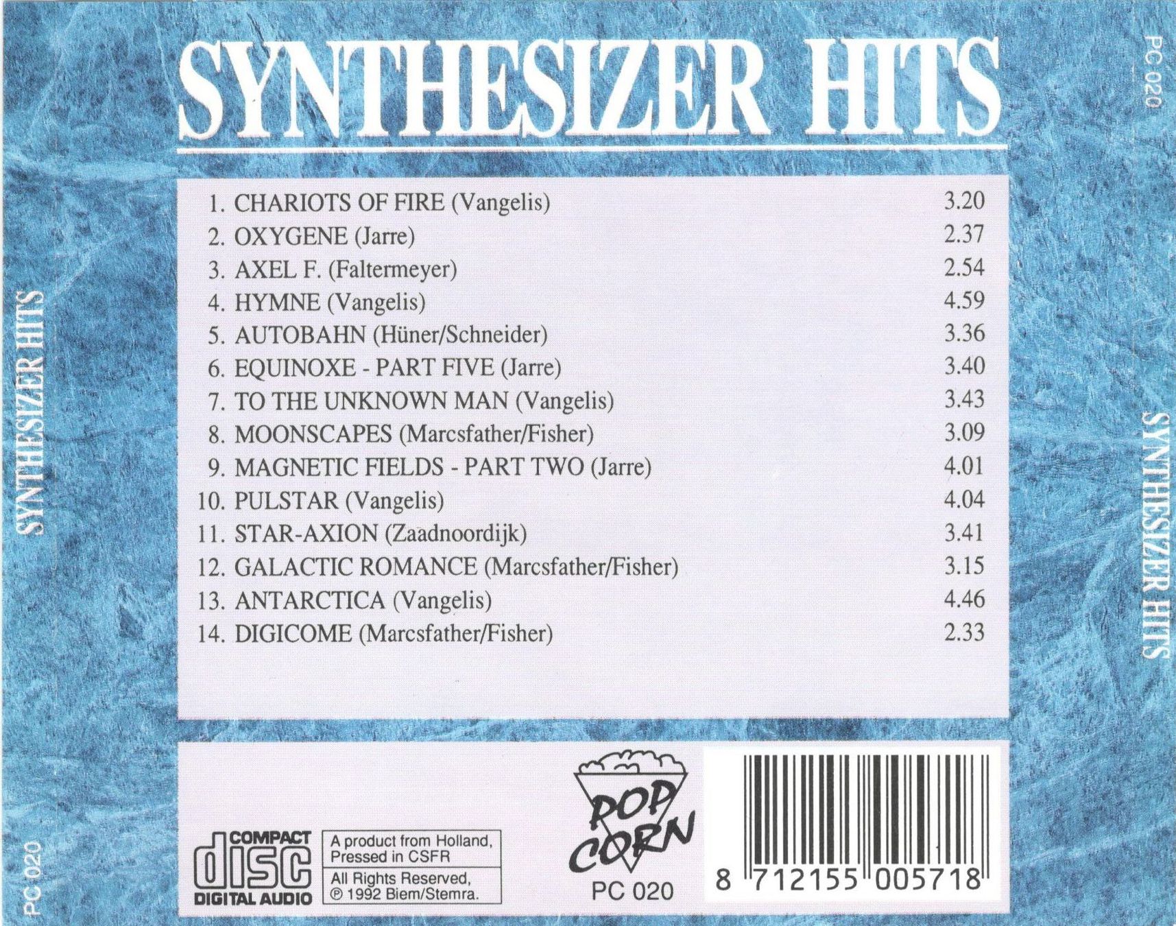 CD: Synthesizer Hits CD 14 Fantastic Instrumentals – Usato da St. Margarethen TG venduto da ursk10 1