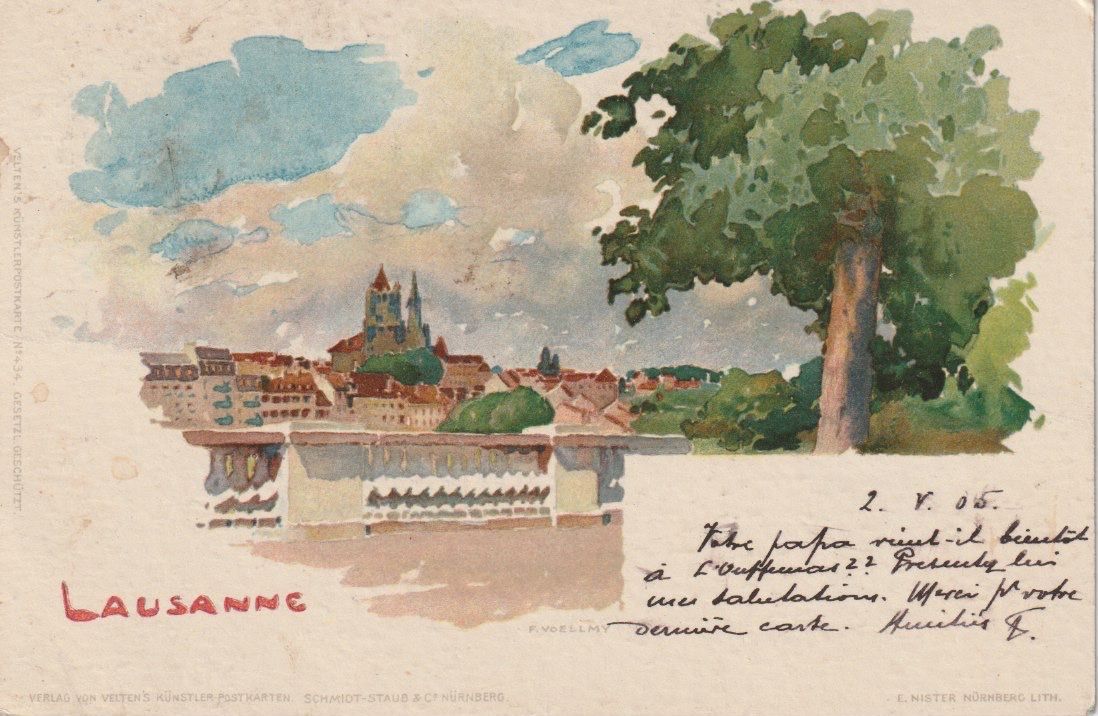 Ansichtskarten: P 38 Lausanne, 1905 – Gebraucht aus Freienbach von Bhaltis