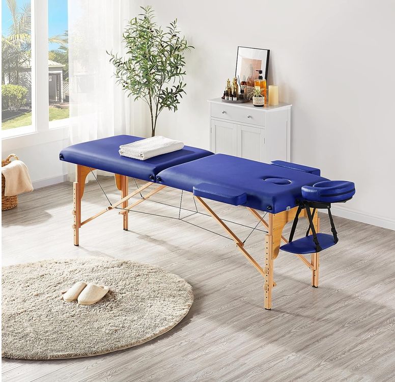 Zen Basic Oval Massageliege Klappbar – Höhenverstellbar, Aus Holz, Mit Zubehör Für Therapie & Beauty
