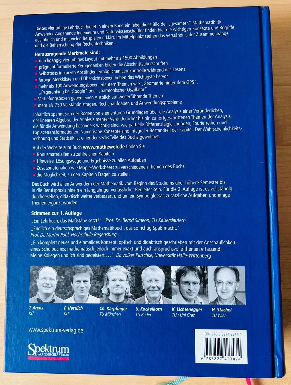 Libri: Mathematik Spektrum 2.Auflage – Usato da Bottmingen venduto da bsp_t6m8 1