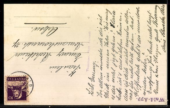 Cartoline postali: AK Wald /App., Ort mit Kirche, Winteransicht – Usato da Berlin venduto da bartko-reher 1