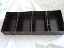 4x Musikkassetten - Aufbewahrungsboxen - braun - Top