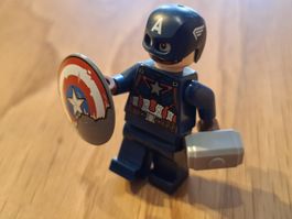 Lego Captain America Figur mit Schild und Hammer 