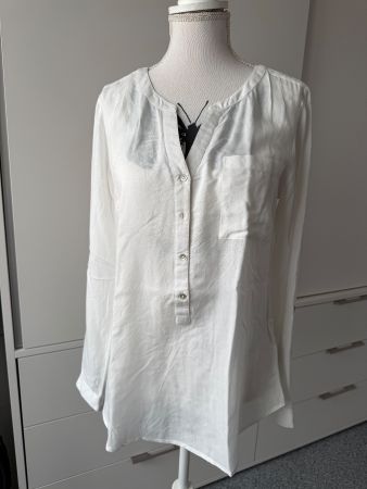 Street One Damen Bluse, Weiss Grösse 36