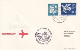 Erstflug Swissair Düsseldorf - Genf 1962