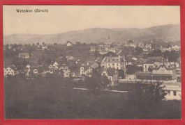 WETZIKON MIT BAHNHOF 1917