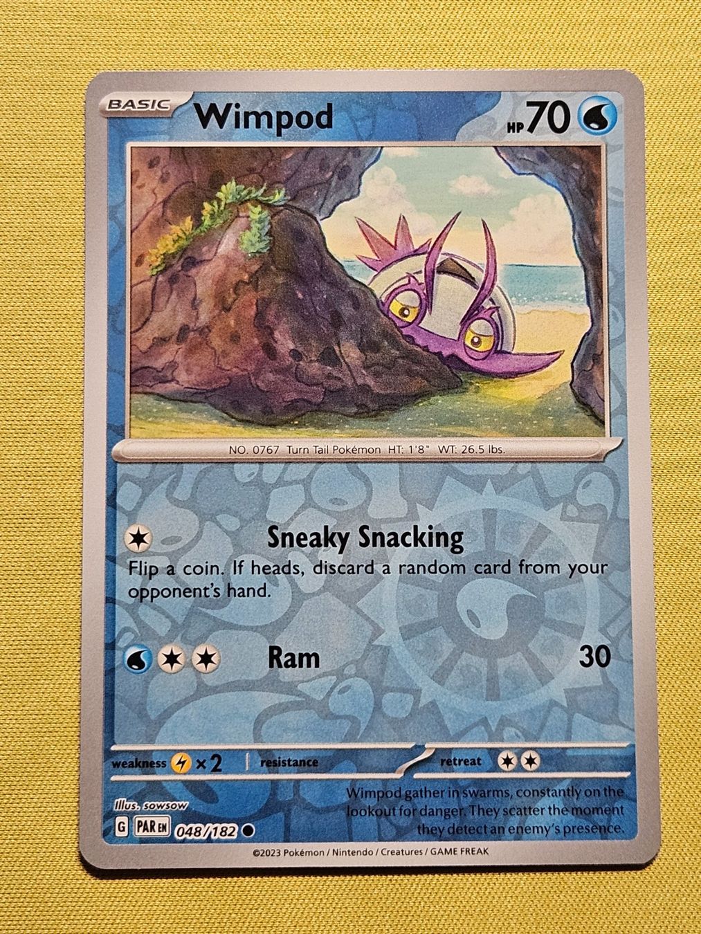 Pokémon Carte collezionabili: Paradox Rift - Wimpod 048/182 EN – Usato da Bellinzona venduto da Pokemarco