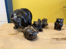 Dänische Bärenfamilie aus Porcellan Royal Kopenhagen