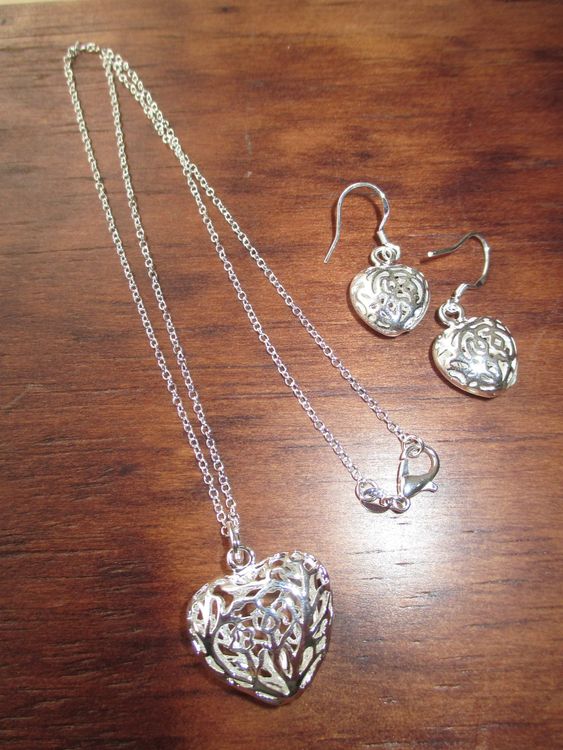 Heather Needham Set Fiocco Di Neve: Collana E Orecchini In Argento 925, Regalo Di Natale