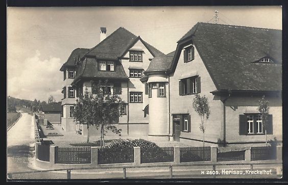 Cartoline postali: Herisau, Strassenfront des Kreckelhofes – Usato da Berlin venduto da bartko-reher