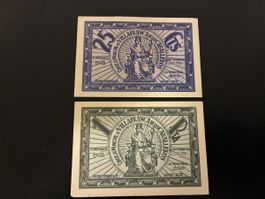 2 Banknoten 1937 Espanha