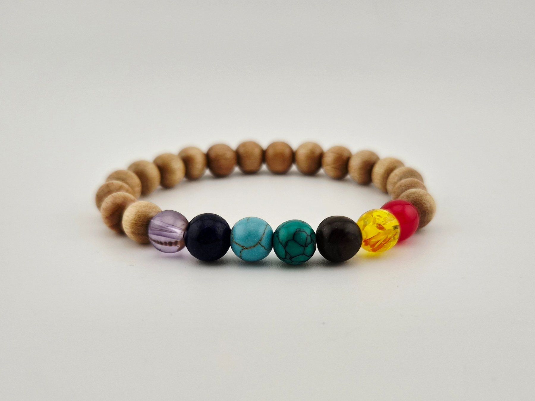 Bracelets: Chakra-Armband Holzperlen Hellbraun – Neuf avec emballage d'origine à Thalwil par seasons