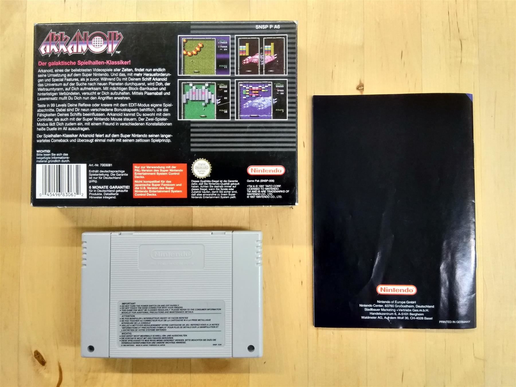 Nintendo Giochi: Arkanoid - OVP - SNES – Usato da Frauenfeld venduto da pakuw1 1