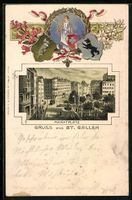 Litho St. Gallen, Strassenbahnen am Mark