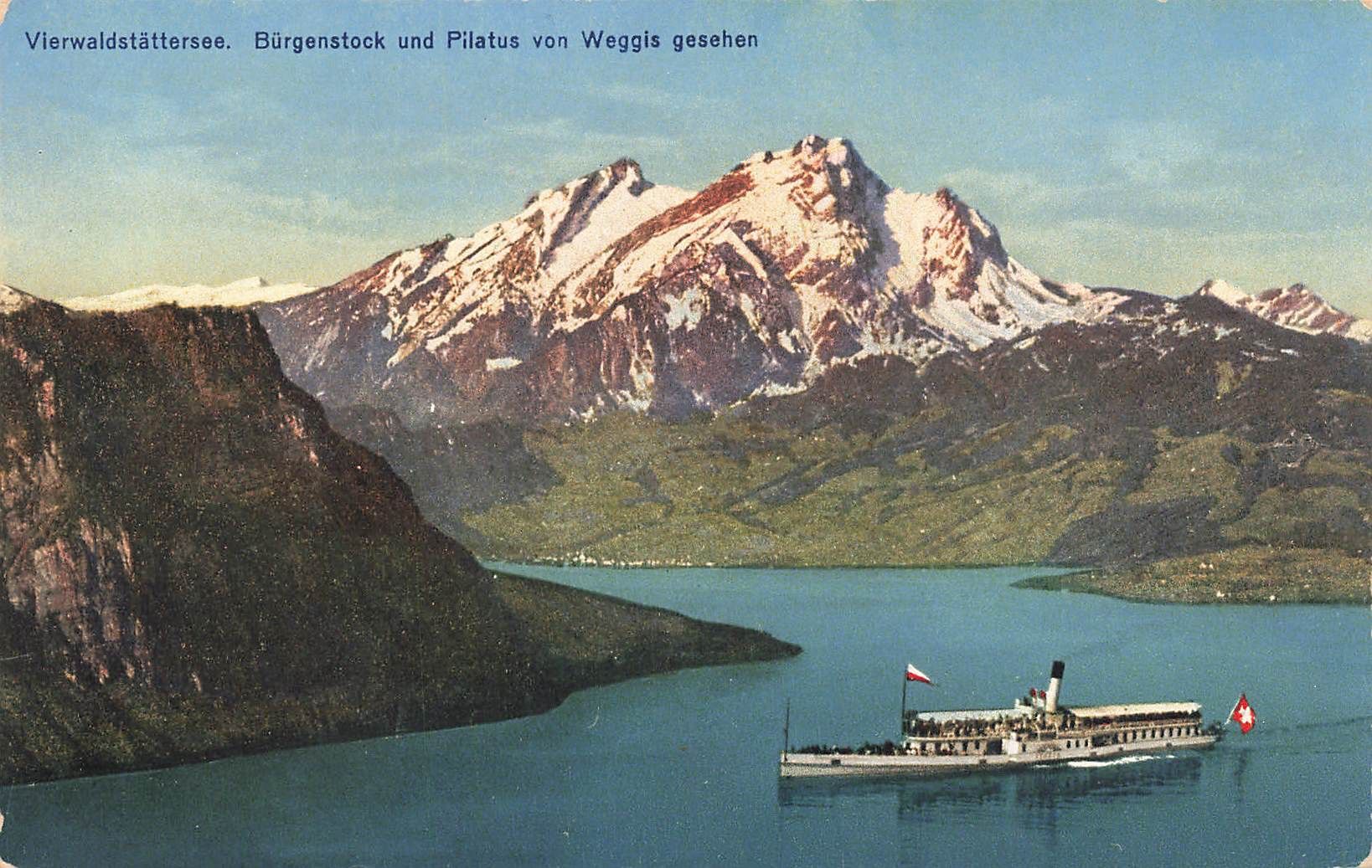 Cartoline postali: Vierwaldtattersee schiff battello boot – Usato da Biasca venduto da Blenio71