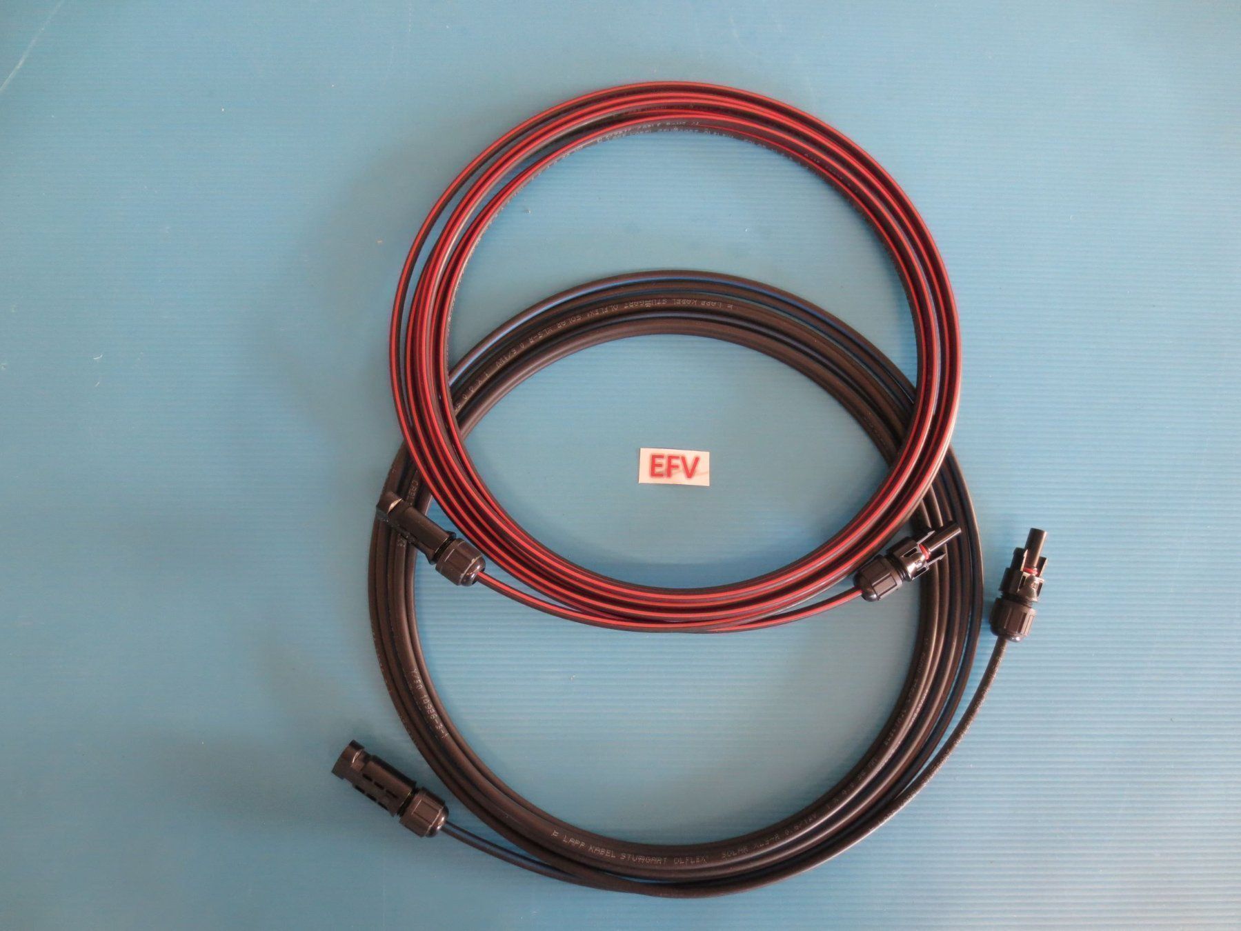 Cavi: 2x 10m Solarkabel SET 6mm2 rot+blau MC4 – Nuovo e nell'imballaggio originale da Sulz LU venduto da Elektrofachverkauf