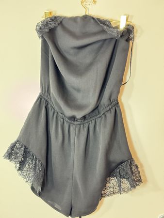 Guess Black Lace Trim Romper, Size S, Summer Ready!
