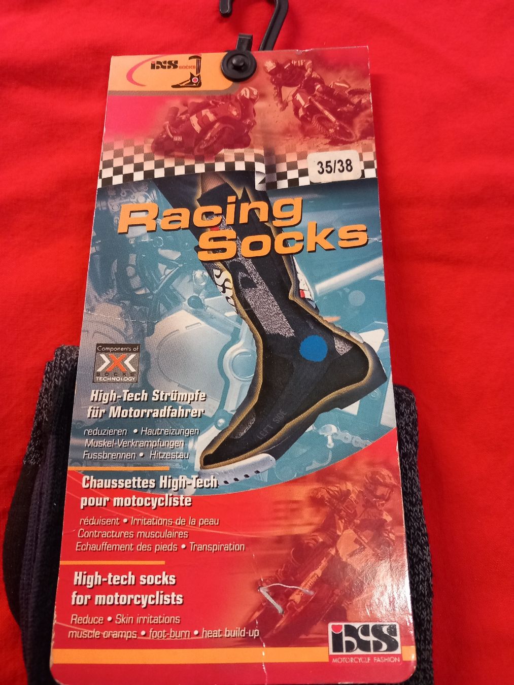 Calze: Motorrad Racing Socken Gr.35-38 – Nuovo e nell'imballaggio originale da Hochwald venduto da motowear-secondhand