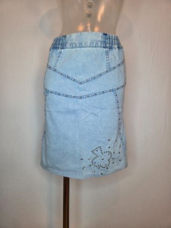 Vintage Nieten Jeansrock 90er - S/M