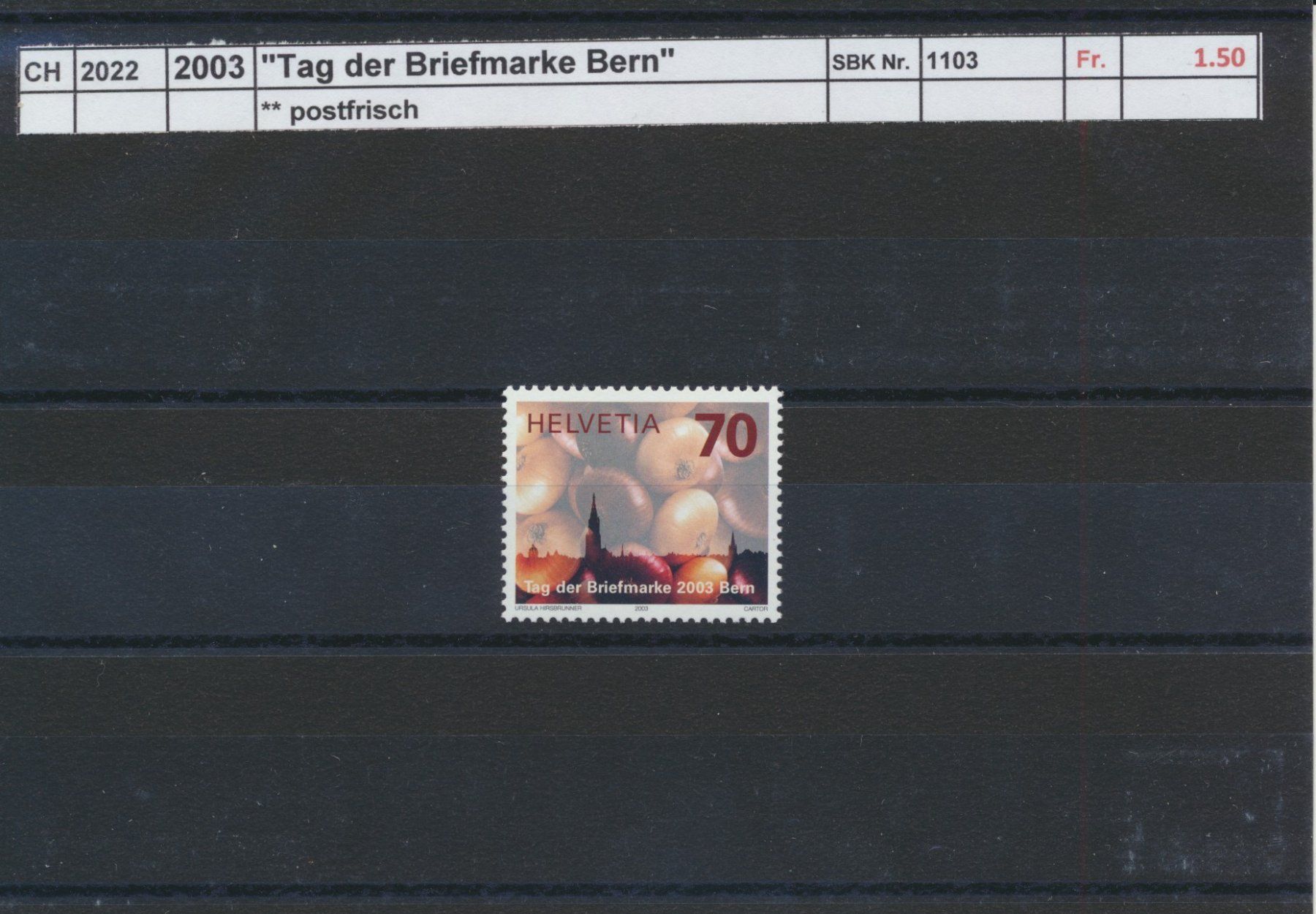 Tutti i francobolli: 2022 "Tag der Briefmarke", ** postfrisch – Nuovo (secondo la descrizione) da Winterthur venduto da Zupogeru