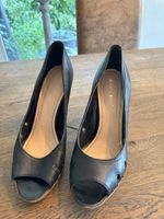 Roberto Santi Echtleder-Peep-Toe-Pumps, Grösse 40