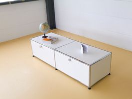 USM Haller Lowboard 2x1 50cm | Reinweiss | Neuwertig