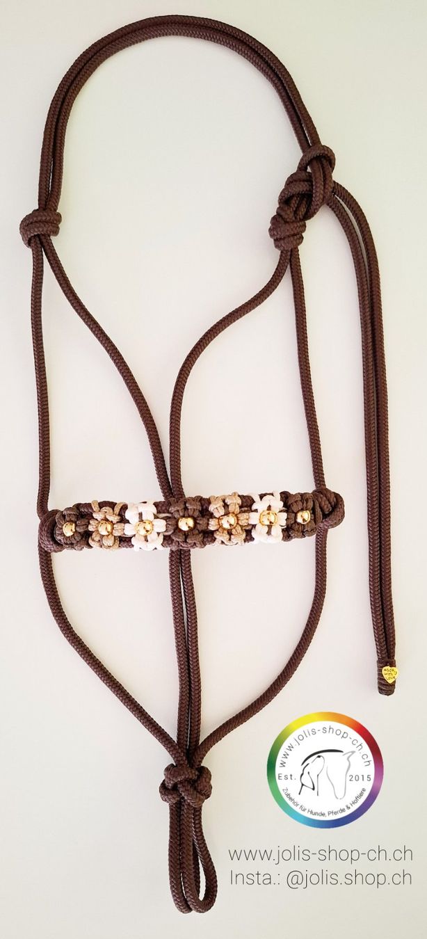 Briglie & Cavezze: Knotenhalfter "Flowerpower" von Jolis-Shop – Nuovo e nell'imballaggio originale da Ueken venduto da jolis-shop