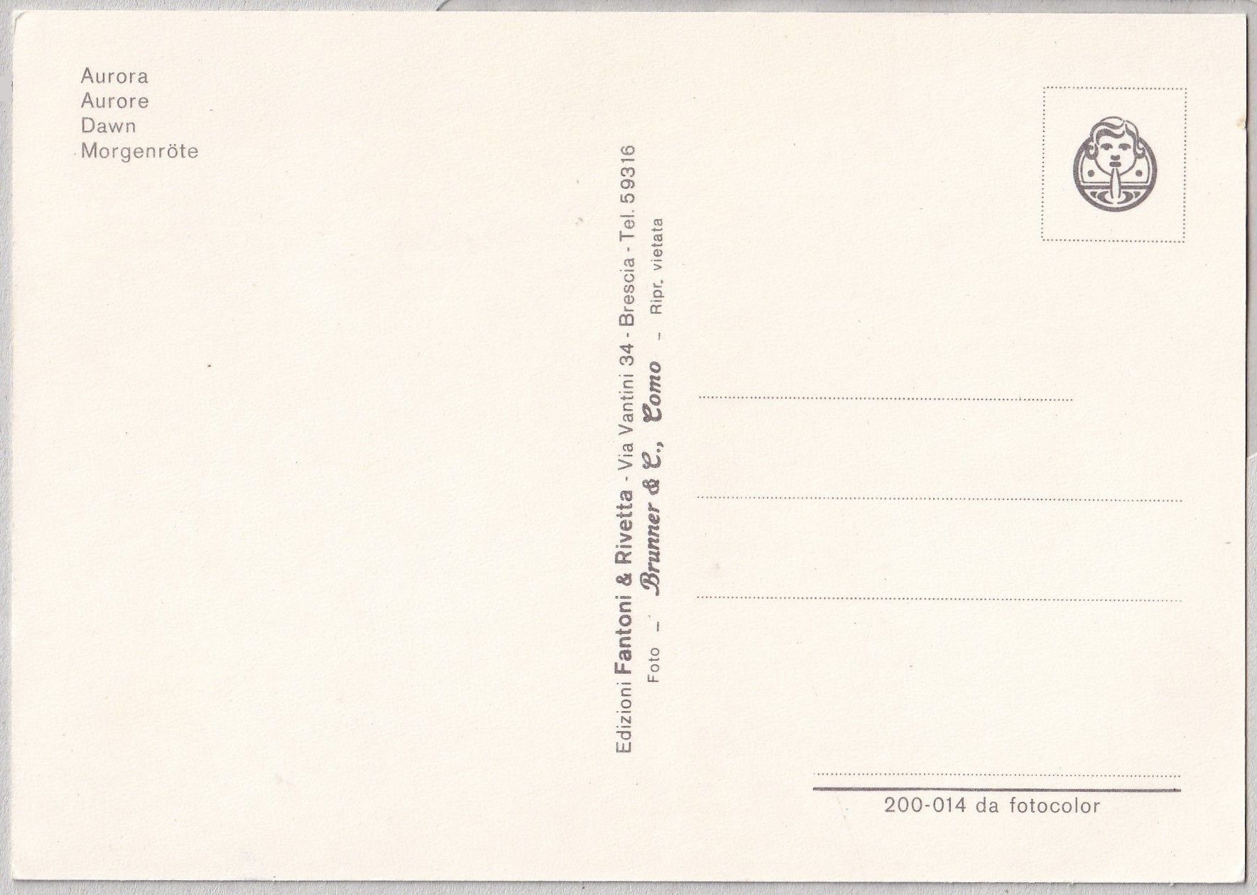 Cartoline postali: Aurora – Nuovo (secondo la descrizione) da Castione venduto da Rx-stamps 1