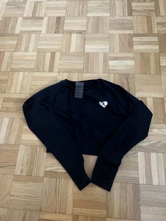 Women's Best Sport Crop Top Schwarz, Grösse M, neu