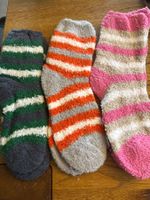 3x Kuschelsocken - flauschig weich-Wohlfühlen- Zeit für Dich