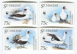 Briefmarken "Maskentölpel". St. Vincent