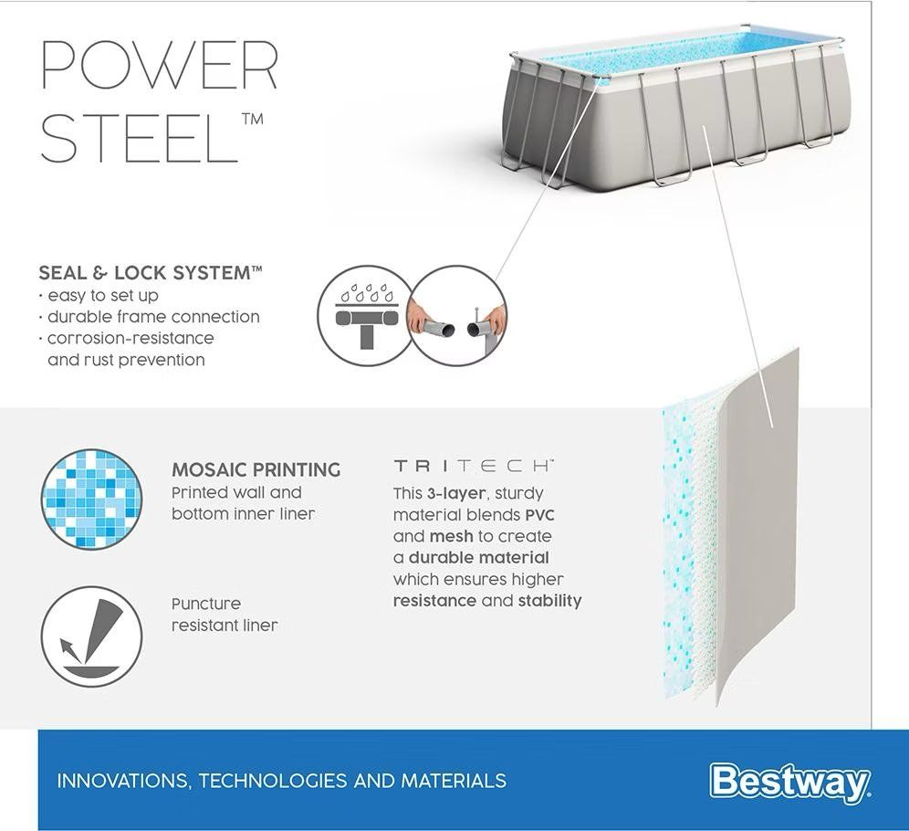 Bestway Piscine: Neu und OVP - Bestway Rectangular Frame Pool – Nuovo e nell'imballaggio originale da Niederdorf venduto da elBoscho 2
