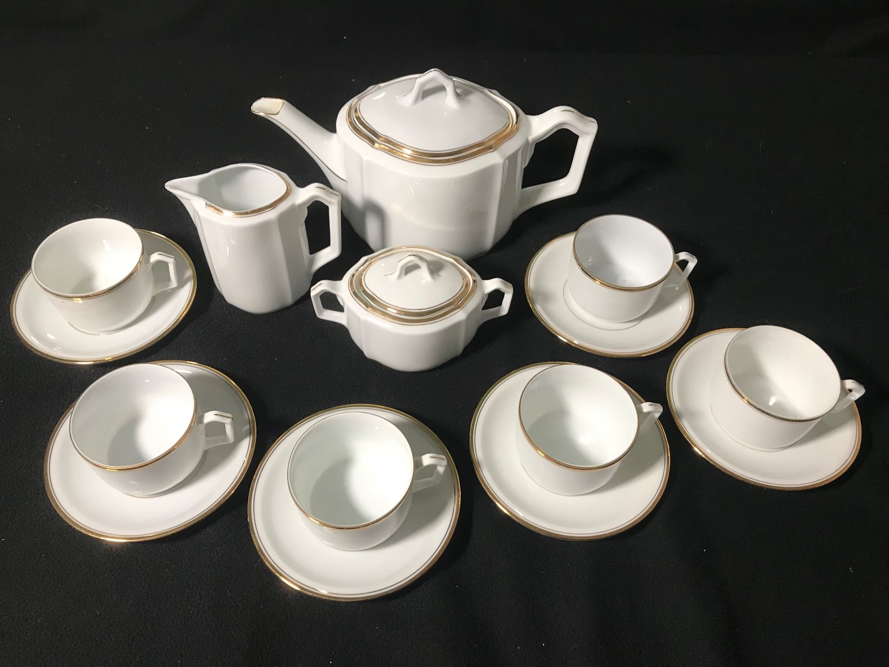 Seltmann Kaffee- & Teegeschirr: Teeservice Seltman, Goldrand – Gebraucht aus Winterthur von