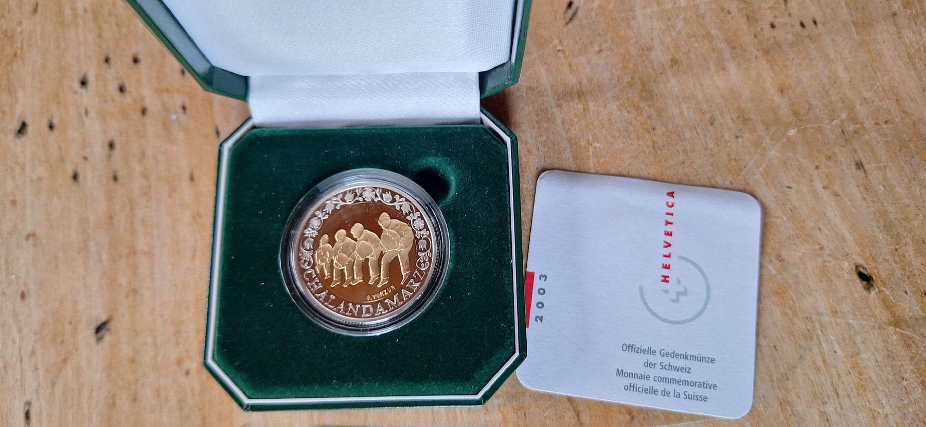 Alle Münzen: Pièce commémorative Suisse 2003 - CHALANDAMARZ – Neu und originalverpackt aus Le Sentier von Loorenz
