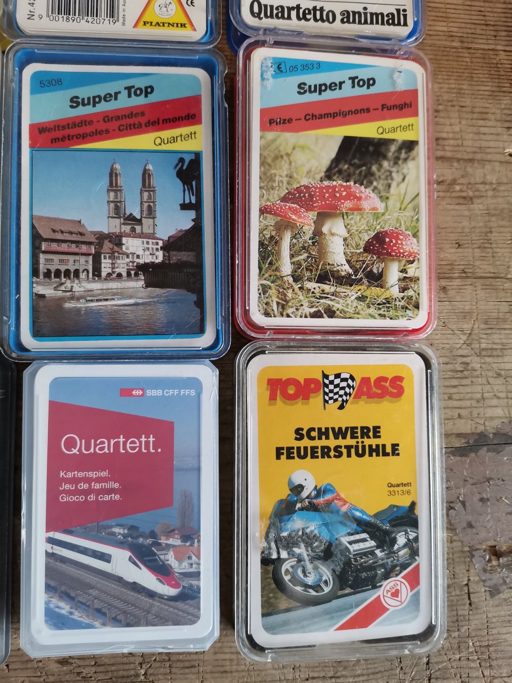 Giochi: Super Top Quartett, Städte Quartett, Töff Quartett, Schweize – Usato da Wiedlisbach venduto da materialkreislauf 3