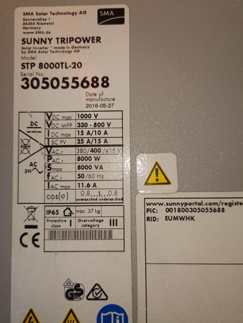 Onduleurs: SMA Wechselrichter 8kW – D'occasion à Neftenbach par Pme8413 1