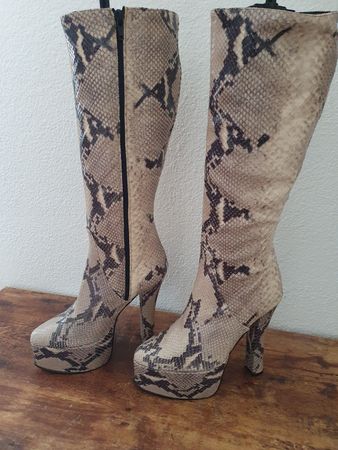Walder Starlet Stiefel, Schlangenmuster, Gr. 37, Top Zustand
