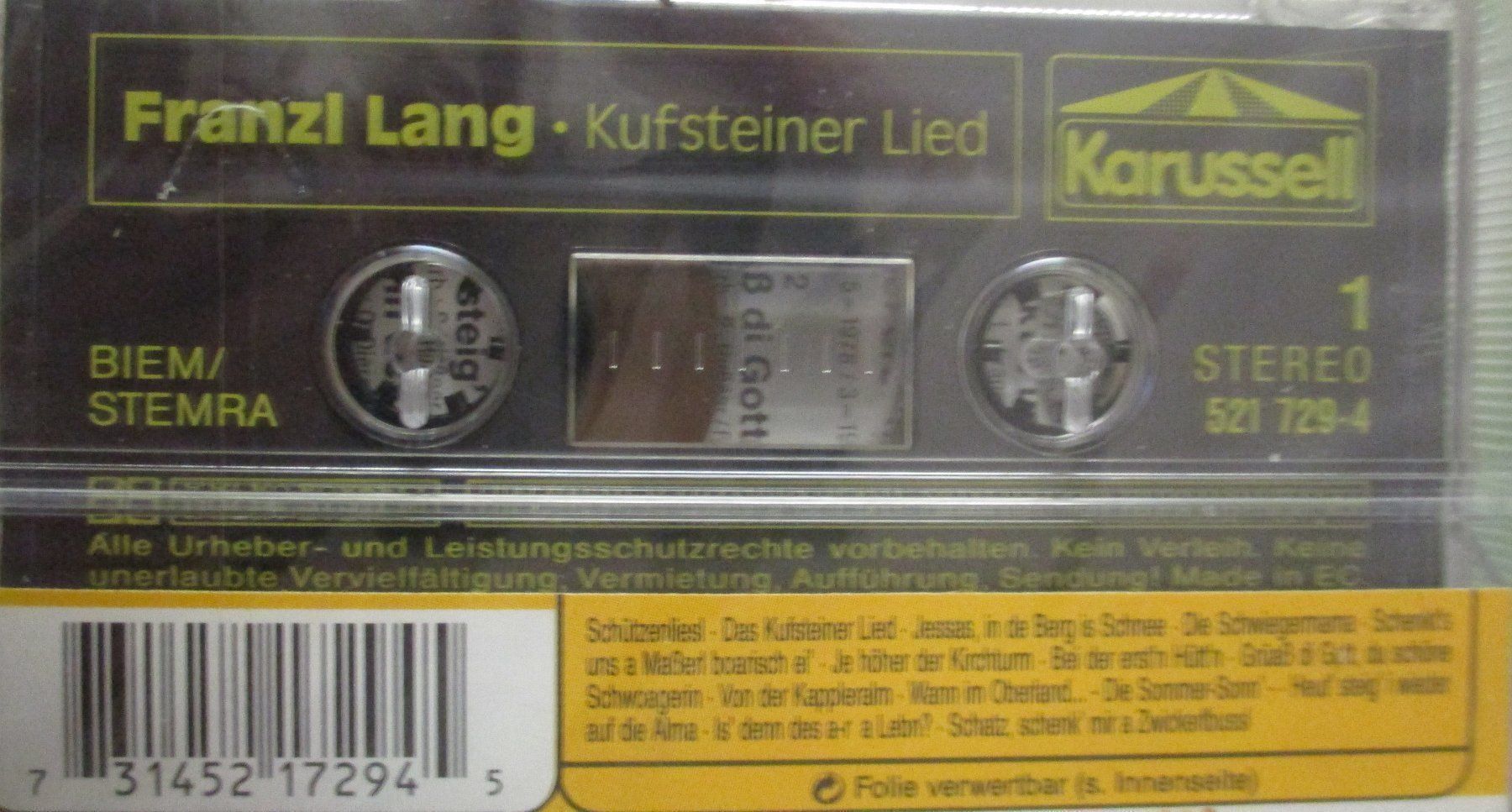 Musicassette: Das Kufsteiner Lied / MC / Kassette – Nuovo e nell'imballaggio originale da Flumenthal venduto da novbra 1