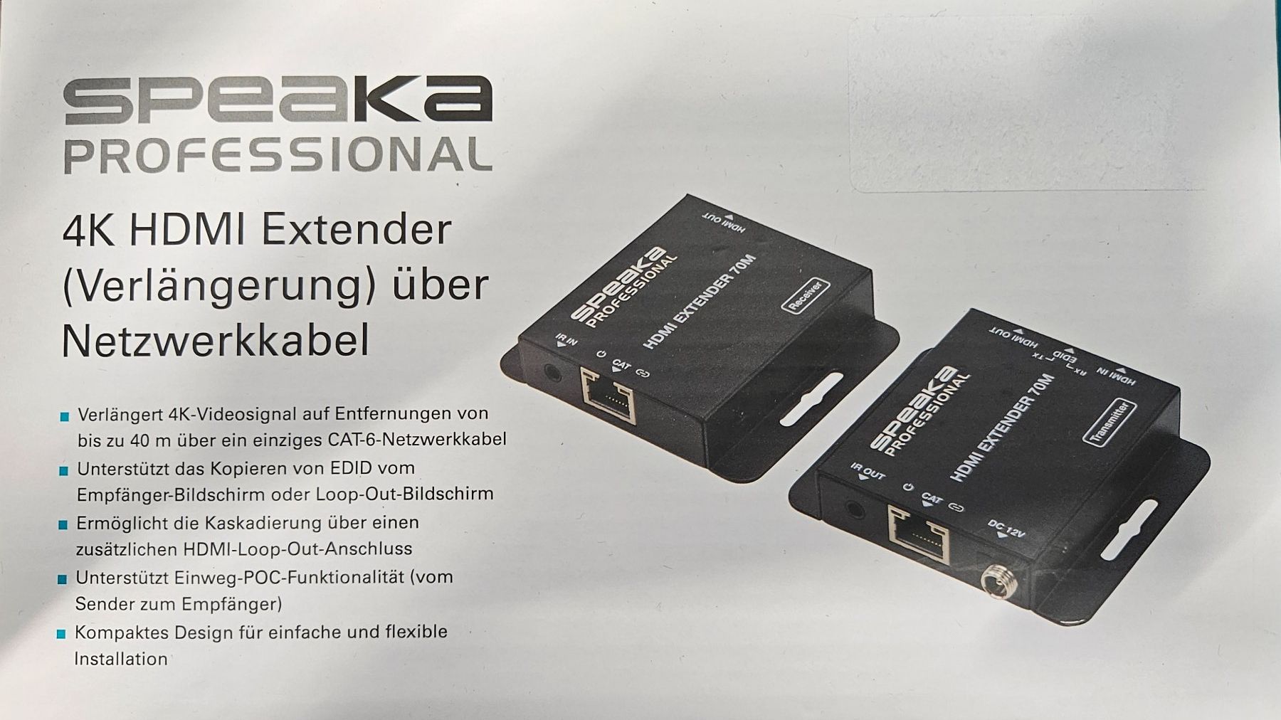 Convertitori: Speaka 4K HDMI Extender – Nuovo (secondo la descrizione) da Tägertschi venduto da 9__Saeru__9 2