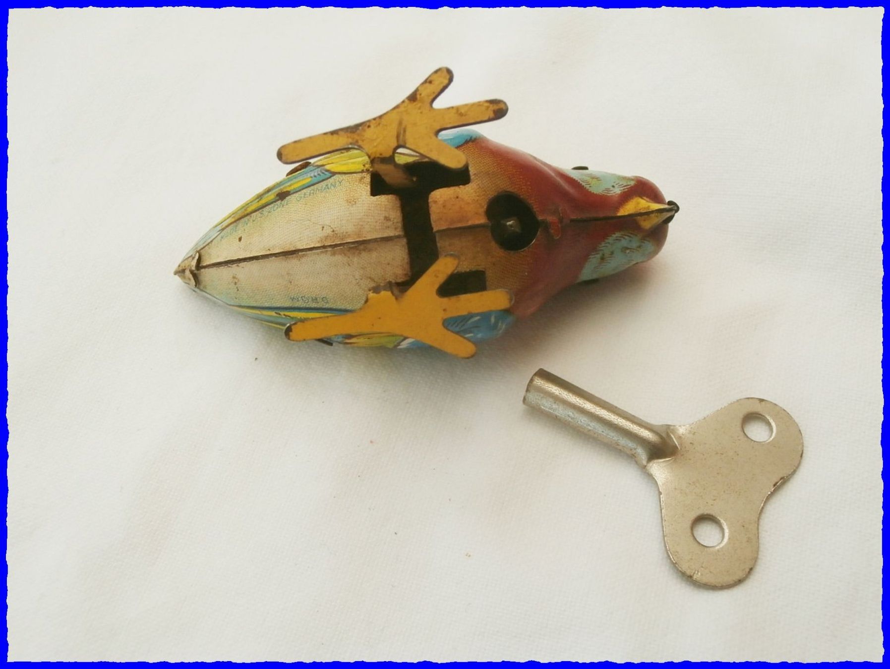 Giocattoli: antikes Blechspielzeug: Pickender VOGEL - mit Aufzug – Usato da Worblaufen venduto da Re_mo81 1