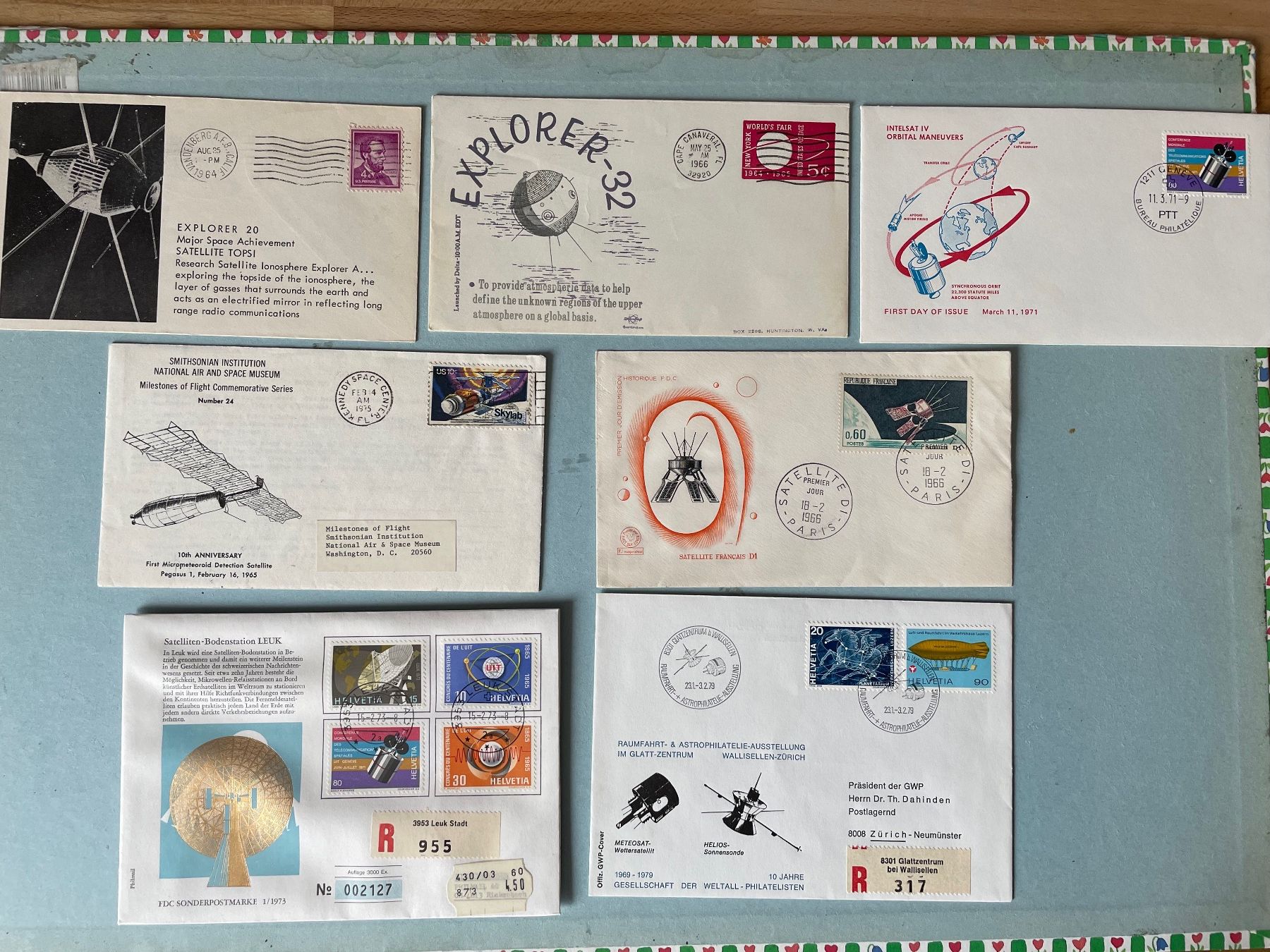 Alle Briefmarken: 22 FDCs Ersttagsbriefe Satelliten – Gebraucht aus Zürich von stzepp 2