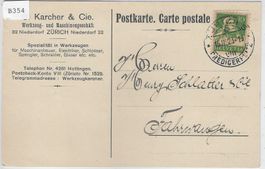 Postkarte 153 Mi. 164x Zürich